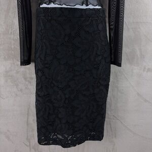 Alexis Skirt Womens Size XS Black‎ Floral Lace Pencil Elegant Dressy